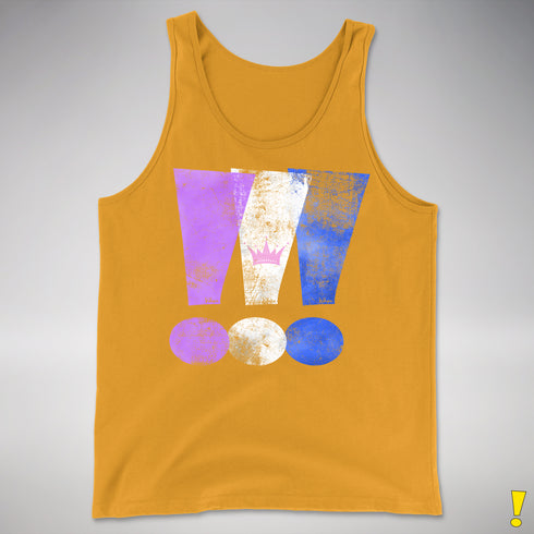 Drag Pride Grunge Exclamation Points Premium Tank Top - Gold